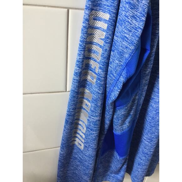 Under Armour Mens Loose 1/4 zip Pullover with Logo Sleeve & Mesh Panels size XL - Picture 3 of 5